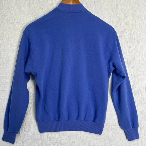 Vintage 85 Patagonia Womens 9 10 Sweatshirt Henley Snap Crew Pullover Indigo Top - Picture 13 of 16